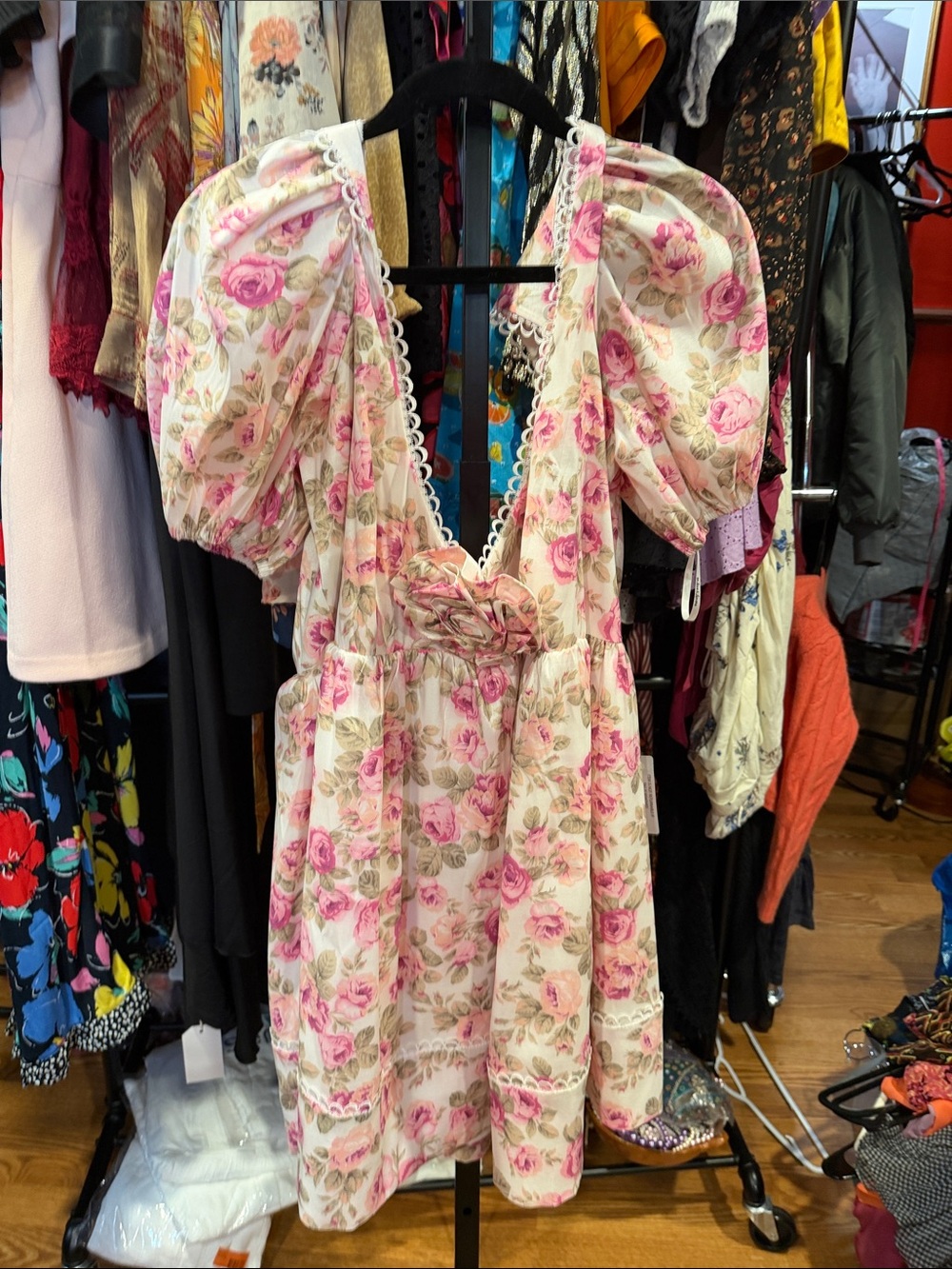 For Love & Lemons Milani Floral Babydoll Dress